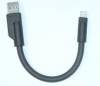 Καλώδιο Βραχίονας USB 2.0 A αρσενικό σε Lighting 20cm για Συσκευές iOs Μαύρο FLXC-IOS-BLK (OEM)